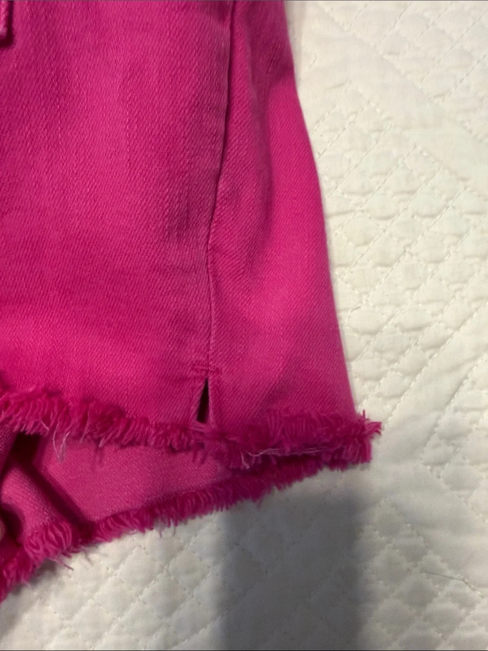 Garment Dyed Hot Pink Denim Shorts by Unknown Brand